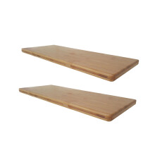 4St Wandplanken Van Bamboe, Beige Rekken Voor Opslag En Decor