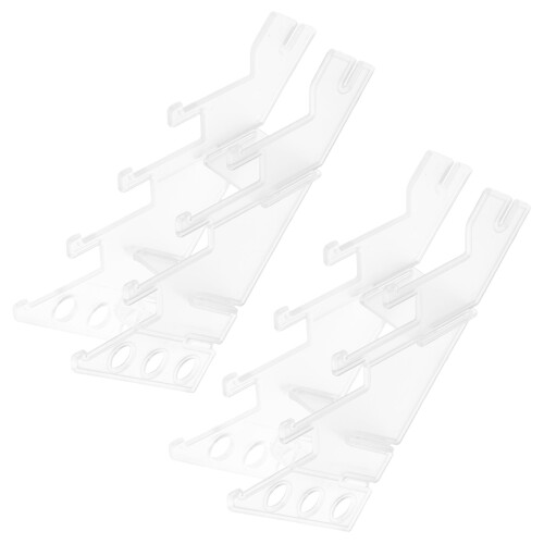 6Pcs Clear Finger Skateboard Stand Plastic Rack for Organized Display
