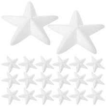 60Pcs White Foam Star Craft Mold for DIY Floral and Party Decorations