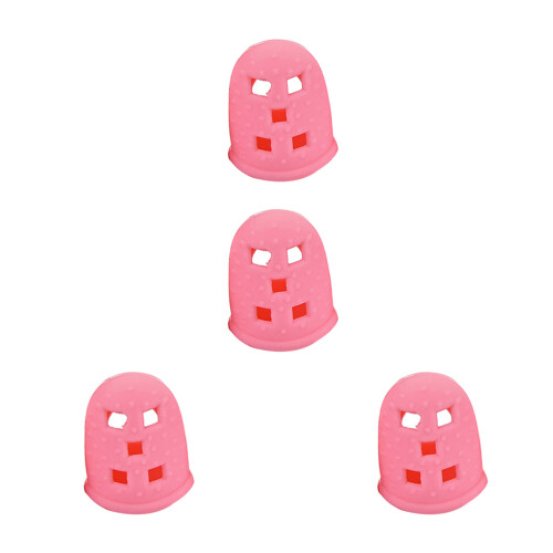 8Pcs Pink Guitar Finger Guards Silicone Protectors for Beginners