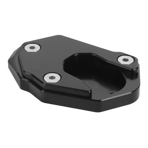 2Pcs Aluminum Motorcycle Side Stand Pads Black Parking Support