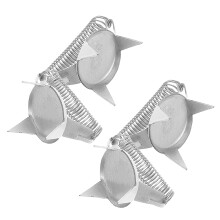 12Pcs Stainless Steel Ceramic Finger Clamps Silver for Home Crafting