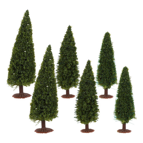 18Pcs Miniature Diorama Trees Plastic Iron Model for Home Decor Scenes