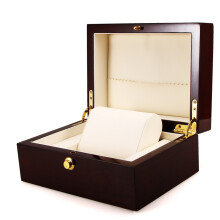2St Unisex Watch Box Van Bamboe Bruin Met 1 Vak Opslag