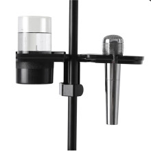 Microphone Stand Tray Multifunctional Microphone Rack with Cup Holder Utility Shelf for Music Stand Sound Card Tray