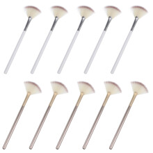 30Pcs Portable Fan Makeup Brushes for Highlight Powder Assorted Colors