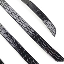 Honeycomb Style ABS Black Car Auto Accessories Rear Bumper Fog Light Lamp Cover Trims for R- 2022 2023