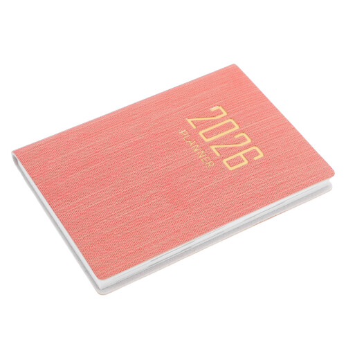 3Pcs Compact Pink Academic Planner PU Daily Weekly Schedule