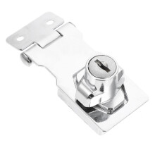 4Pcs Cabinet Door Locks Silver Keyed Hasp Safety Lock for Furniture