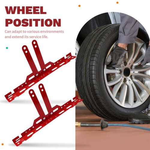 Car Wheel Alignment Tool Plates Adjustable Automotive Wheel Leveling Aligner Wheel Alignment Tool Red 2