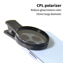 52MM Circular Universal Portable Polarizer Camera Lens CPL No Reflections Filter Professional for Mobile Phone