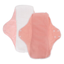 2Pcs Ultrathin Pink Cotton Reusable Incontinence Pads for Women