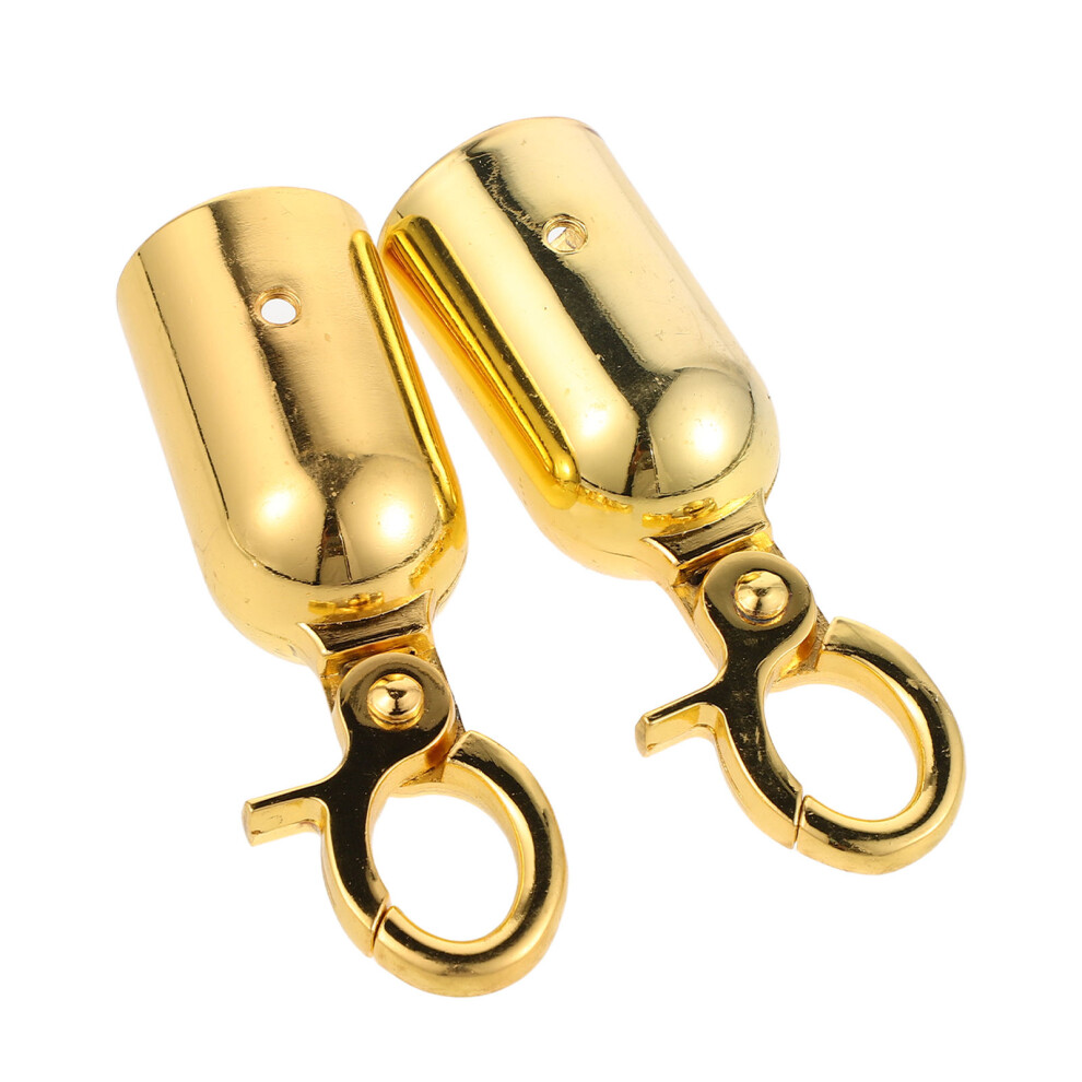 6Pcs Zinc Alloy Rope End Snap Hooks Golden Guardrail Rope Fittings 3653341261011