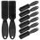 40Pcs Barber Brush with Long Handle Soft Nylon Bristles Black Plastic 1