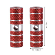4Pairs High Hardness Red Aluminum Alloy Stunt Pedals for Bike Use
