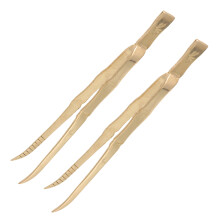 6Pcs Brass Incense Tweezers Golden Charcoal Clip Church Burner Tool