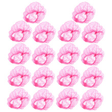 200Pcs Pink Mesh Disposable Hairnets Non-Woven Breathable Head Covers