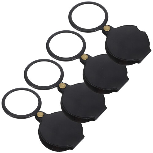 16Pcs Black Folding Reading Magnifier for Kids Portable Handheld Lens