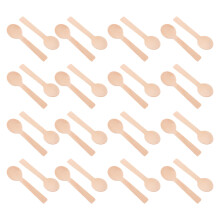 400Pcs Wooden Ice Cream Mini Dessert Serving Scoops