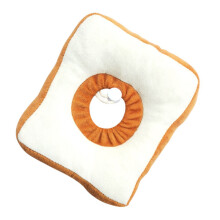 2Pcs Yellow Bread Shape Pet Cat Collar Soft Cotton Recovery Collar