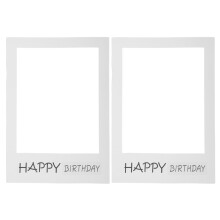 8St Duurzame Witte Foto Booth Props Van Papier Voor Verjaardagsfeest