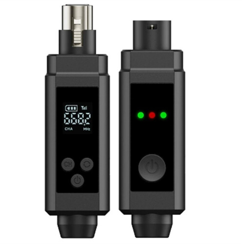 48V UHF Wireless Microphone Converter XLR Transmitter and Receiver Microphone Wireless System for All Kind Microphone A