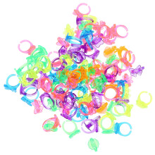 200St Kinder Plastic Ringen Party Favorie Speelgoed Kleurrijke Meisjes