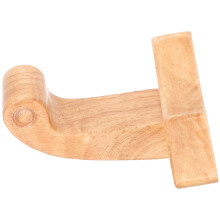 4Pcs Guitar Hooks for Wall Light Brown Wooden Holder for Guitar Bass