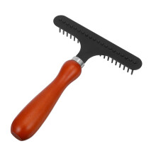 2Pièces Pour Animaux Bois+métal Démêleur Poils