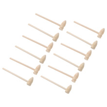 32Pièces Marteaux En Bois Massif Beige Outils De Jeu Pour Œufs
