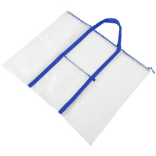 2Pcs Durable Blue PVC Artwork Folder Portable Drawing Tool Storage Bag