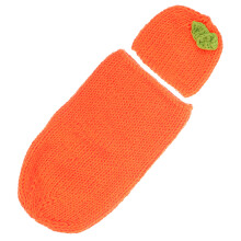 4Sets Orange Swaddle Blanket Baby with Hat