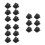 18Pièces Équerres Plafond Noir ABS Durables, Montage Pour 8