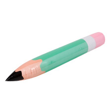 3Pcs Back to School PVC Inflatable Pencil Balloon Cute Green Decor