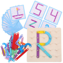 3Ensembles Tableau Géoboard En Bois Jouet Éducatif Pour Tout-Petits