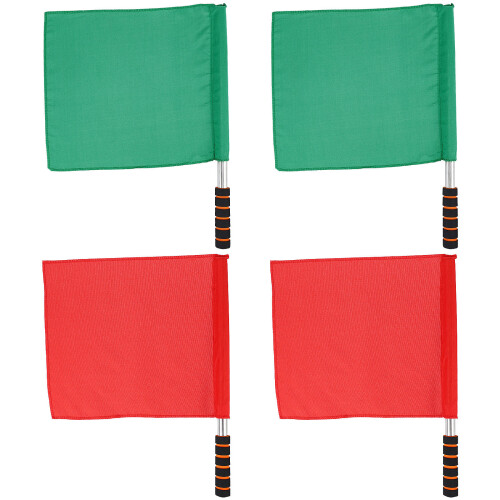 12Pcs Assorted Color Small Referee Flags Durable Outdoor Signal Flags