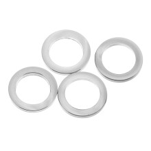 12St Zilveren Titanium Ringen Voor Met Plat Ontwerp