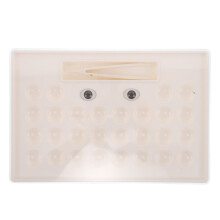 Beige Kunststof Lens Displayhouder Met Vakken Voor Lensopslag