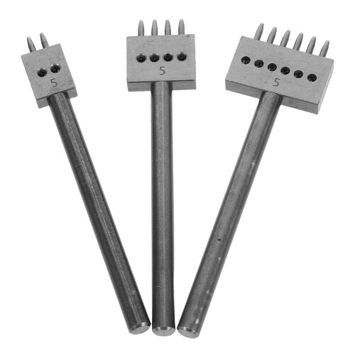 12Pcs Durable Silver Hole Punchers for Home Crafting Set