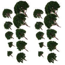 40Pcs Green Model Scenery Trees for Landscape and Garden