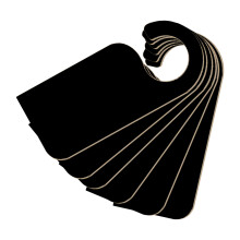 12Pcs Mini Oval Blackboard Wooden Door Knob Signs for Decoration Black