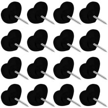1000Pcs Delicate Black Thumbtacks Heart Shaped Convenient Push Pins