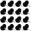 1000Pcs Delicate Black Thumbtacks Heart Shaped Convenient Push Pins 1