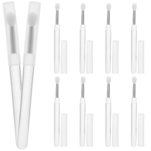 50Pcs Soft Bristle Silicone Lip Brush White Multipurpose Beauty Tool