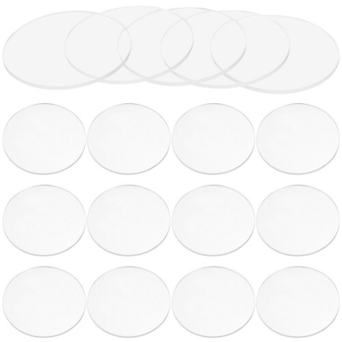 100Pcs Clear Acrylic Sheets Round Durable Blanks for DIY Crafting