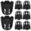 16Pcs Black Plastic Plant Pot Bottom Grid Cups for Home Use 3