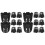 16Pcs Black Plastic Plant Pot Bottom Grid Cups for Home Use 4
