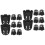 16Pcs Black Plastic Plant Pot Bottom Grid Cups for Home Use 6