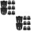 16Pcs Black Plastic Plant Pot Bottom Grid Cups for Home Use 8