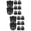16Pcs Black Plastic Plant Pot Bottom Grid Cups for Home Use 9